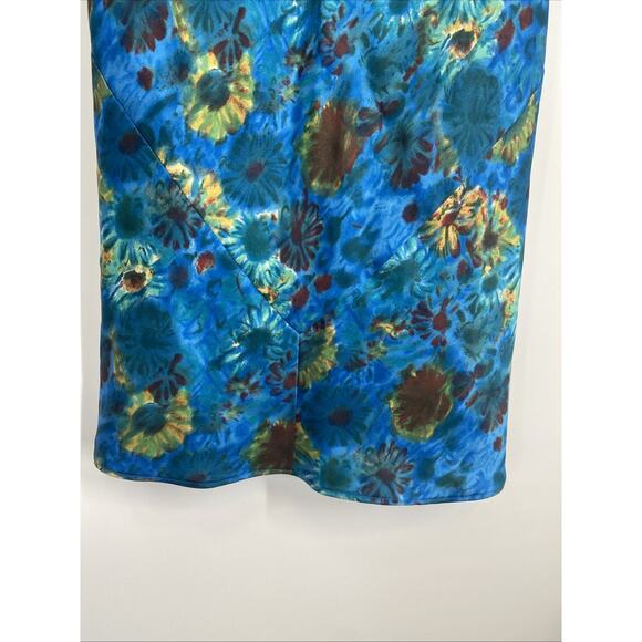 Tibi Silk Maxi Dress Women’s Medium Floral Brush Bohemian Avante Garde 879 - Picture 5 of 6